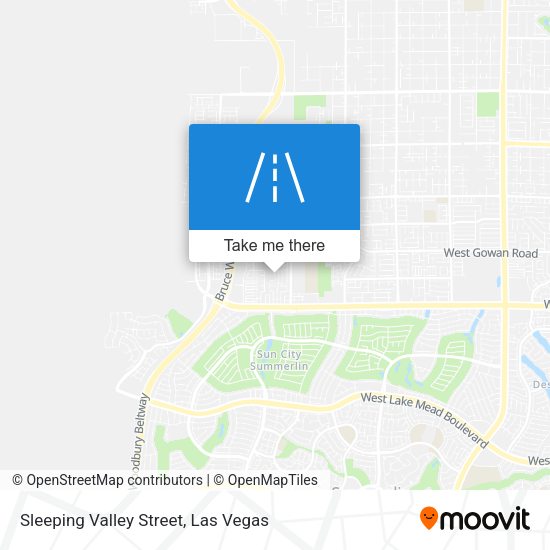 Sleeping Valley Street map