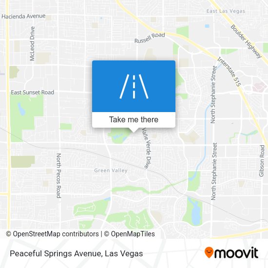 Mapa de Peaceful Springs Avenue