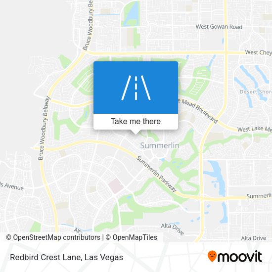 Redbird Crest Lane map