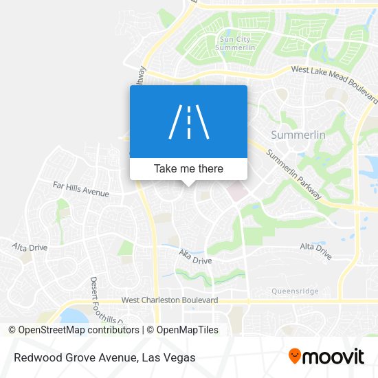 Redwood Grove Avenue map