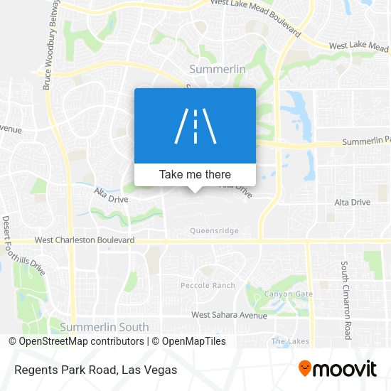 Mapa de Regents Park Road