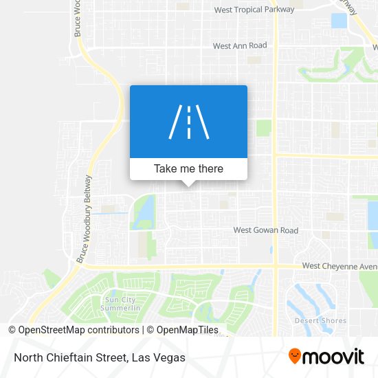 North Chieftain Street map