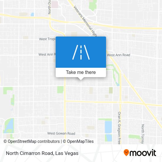 North Cimarron Road map