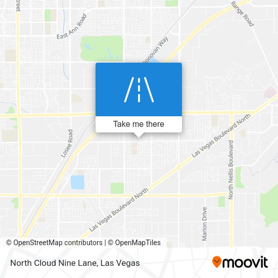 North Cloud Nine Lane map