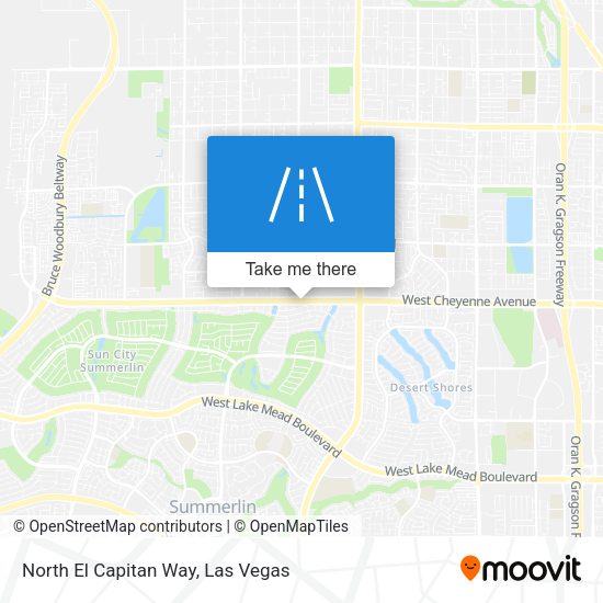 North El Capitan Way map