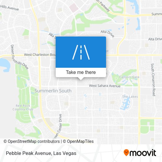 Pebble Peak Avenue map