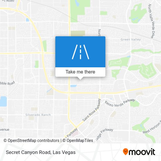 Secret Canyon Road map