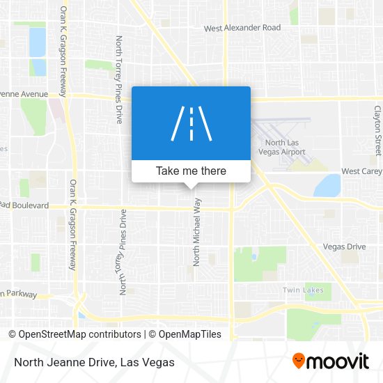 North Jeanne Drive map