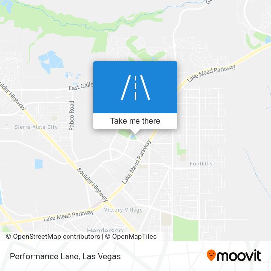 Performance Lane map