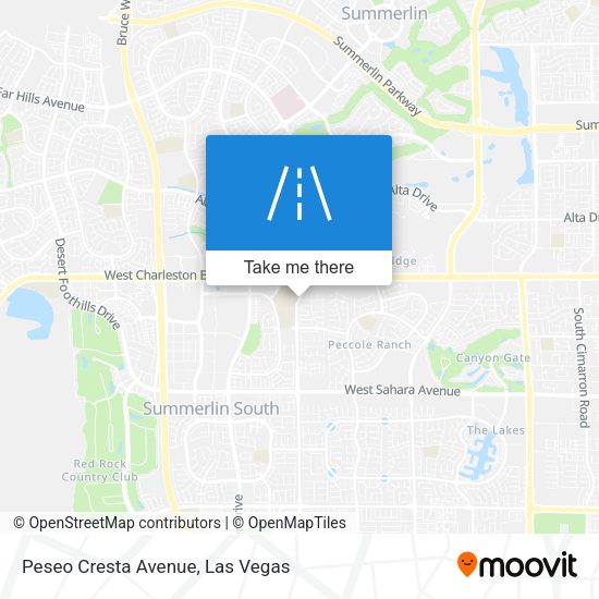 Peseo Cresta Avenue map