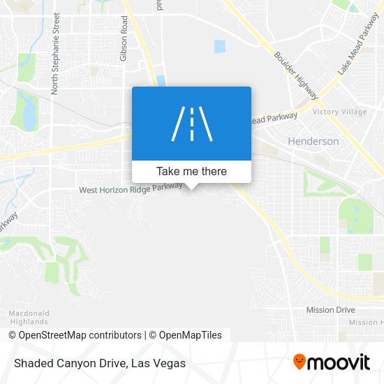 Shaded Canyon Drive map