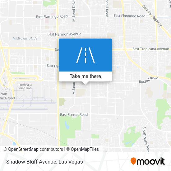 Shadow Bluff Avenue map