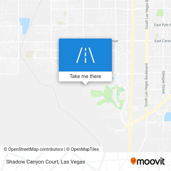 Shadow Canyon Court map