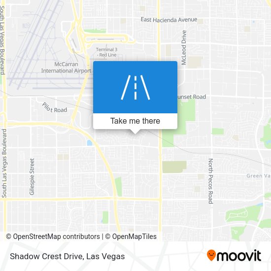 Shadow Crest Drive map