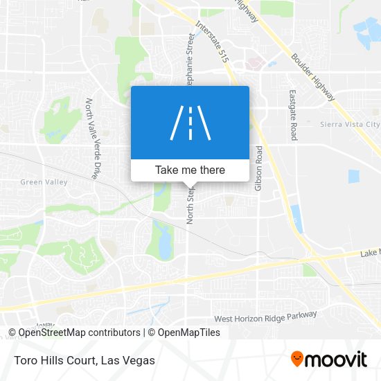 Toro Hills Court map