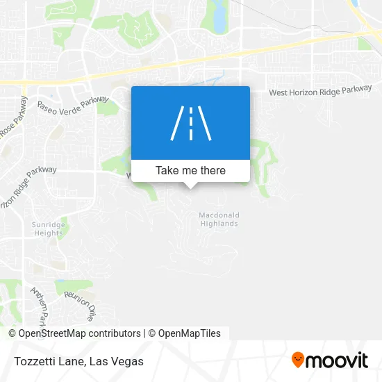 Tozzetti Lane map