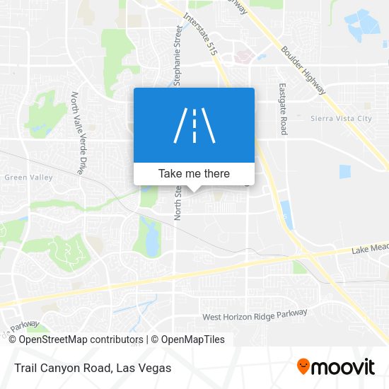 Trail Canyon Road map