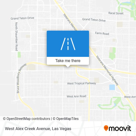 West Alex Creek Avenue map