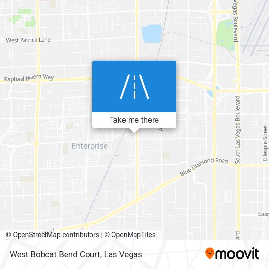 West Bobcat Bend Court map