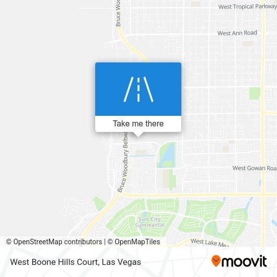 West Boone Hills Court map