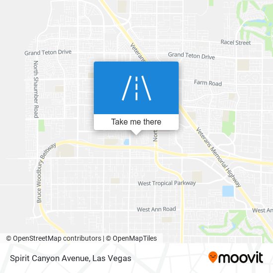 Spirit Canyon Avenue map