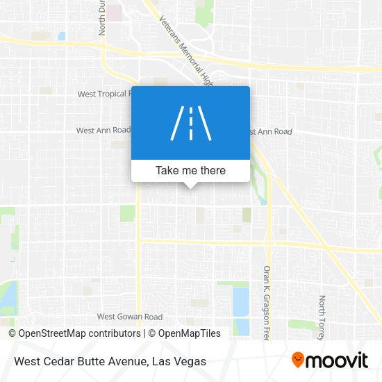 West Cedar Butte Avenue map