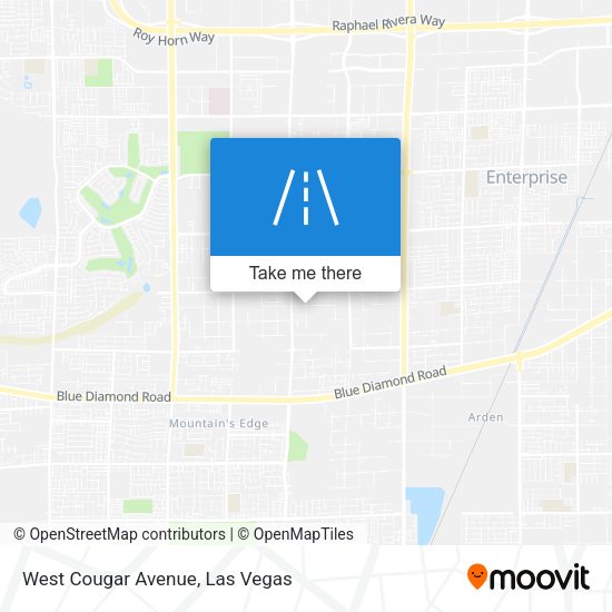 West Cougar Avenue map