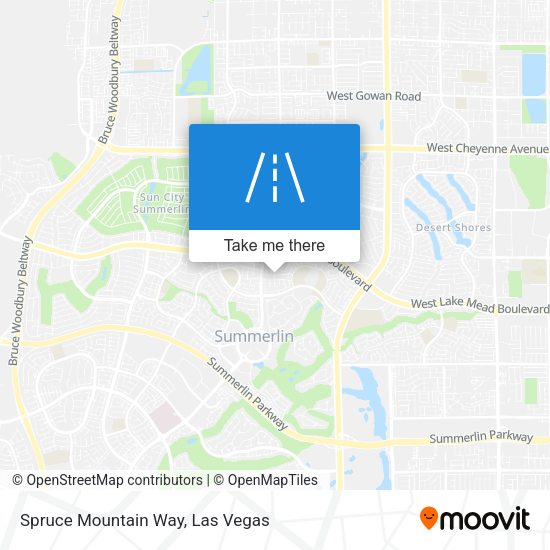 Spruce Mountain Way map