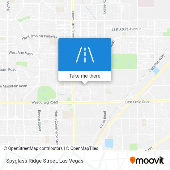 Mapa de Spyglass Ridge Street