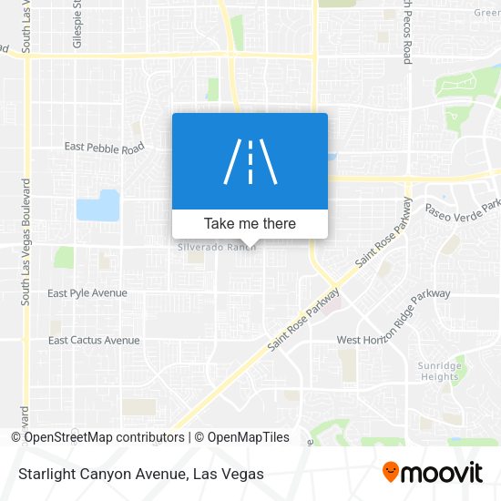 Starlight Canyon Avenue map