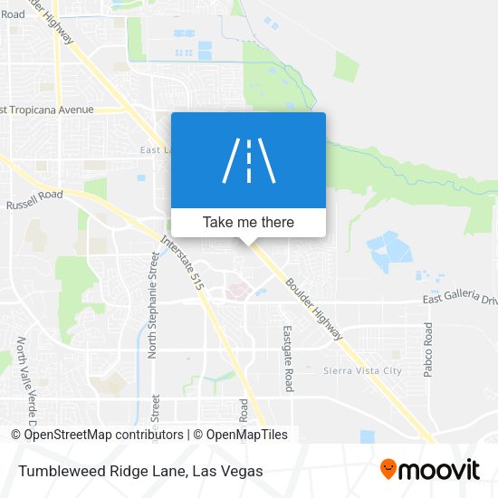 Tumbleweed Ridge Lane map