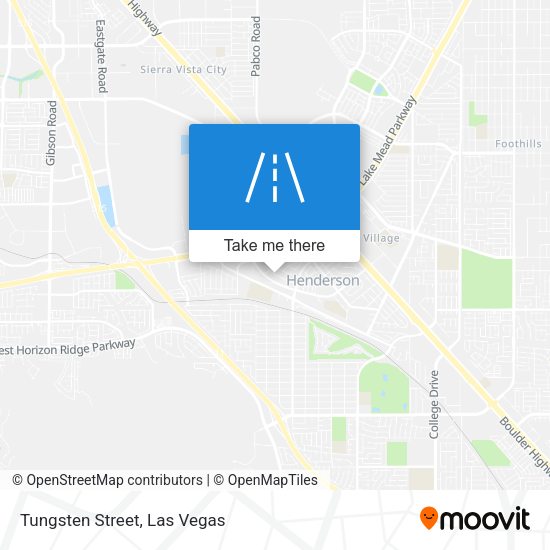 Tungsten Street map