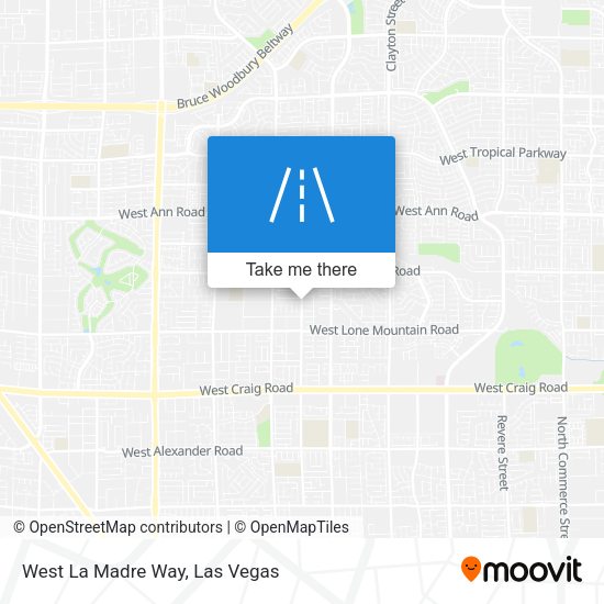 West La Madre Way map