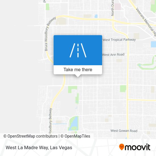 Mapa de West La Madre Way