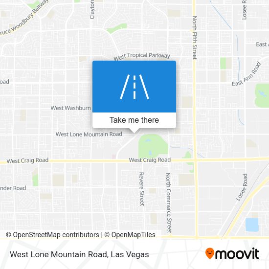 West Lone Mountain Road map