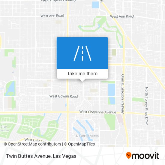 Twin Buttes Avenue map