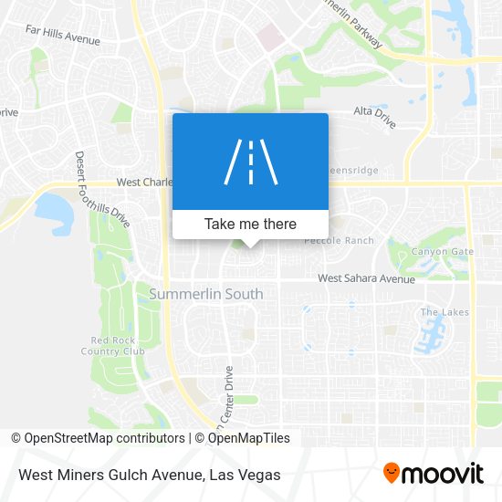 Mapa de West Miners Gulch Avenue