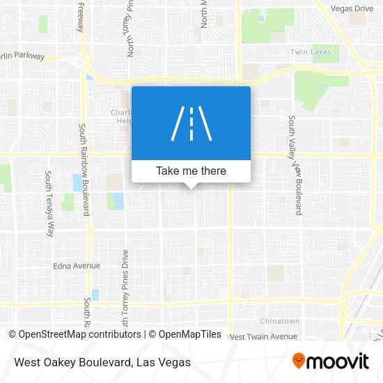 West Oakey Boulevard map