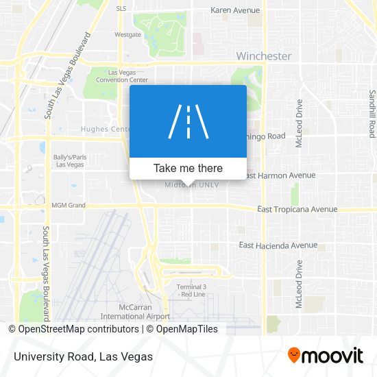 Mapa de University Road