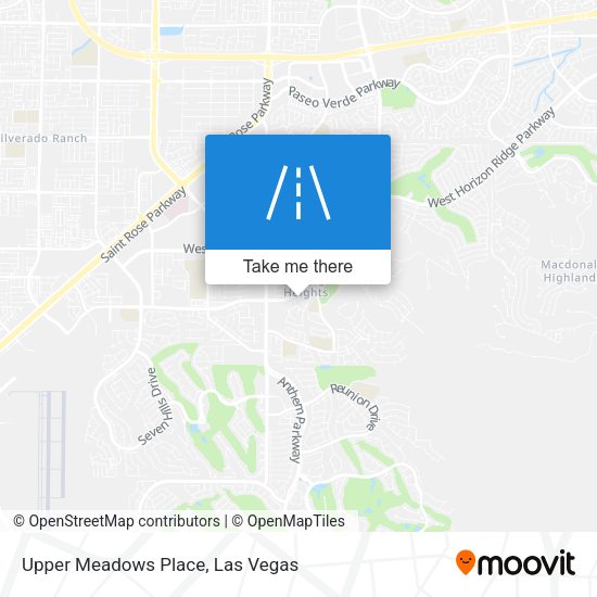 Upper Meadows Place map