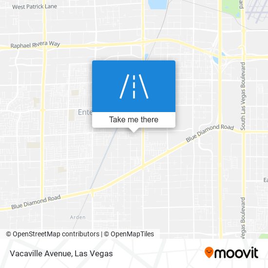 Vacaville Avenue map