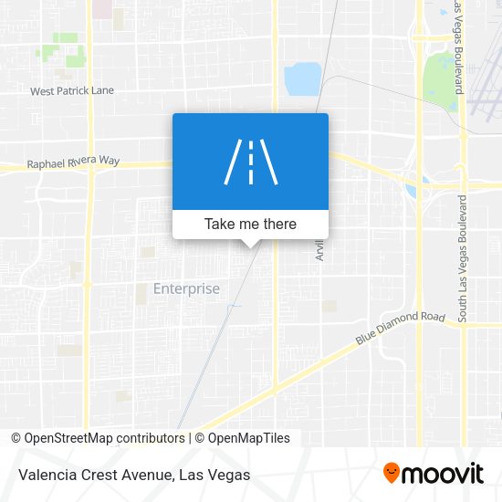 Valencia Crest Avenue map