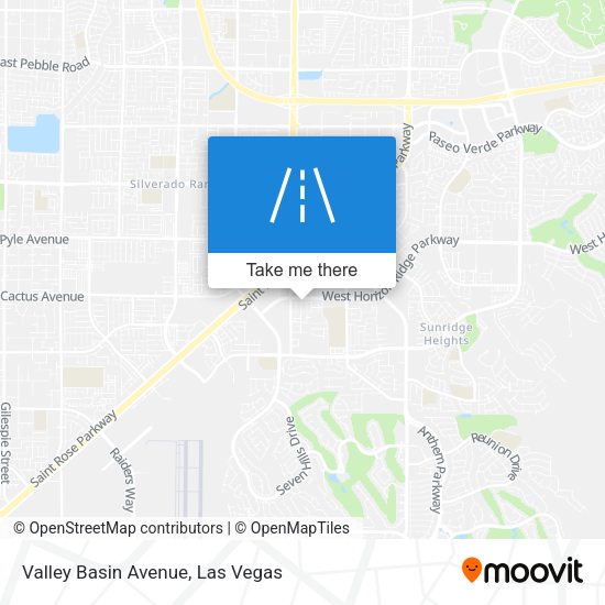 Valley Basin Avenue map