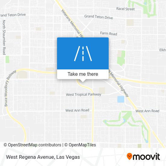 West Regena Avenue map