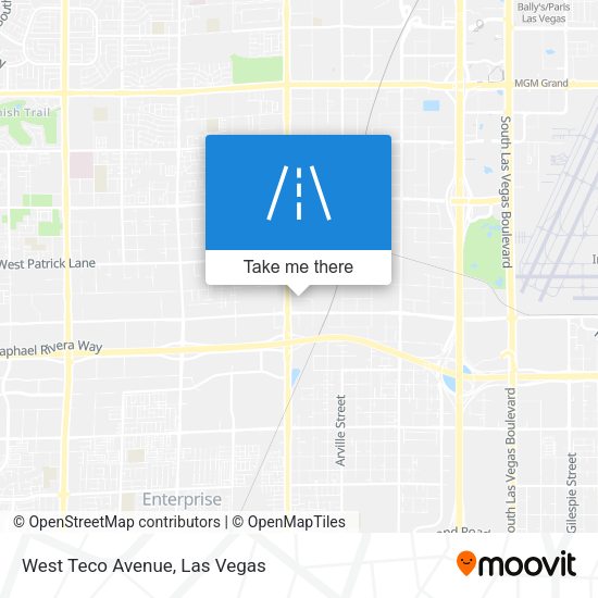 West Teco Avenue map