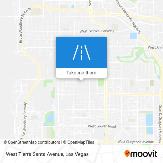 West Tierra Santa Avenue map