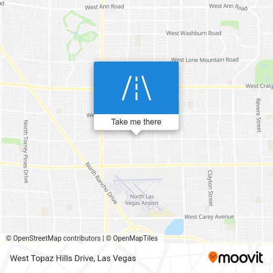 West Topaz Hills Drive map