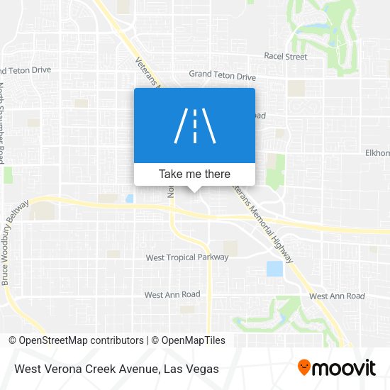 West Verona Creek Avenue map