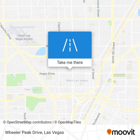 Mapa de Wheeler Peak Drive