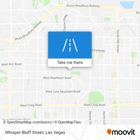 Whisper Bluff Street map